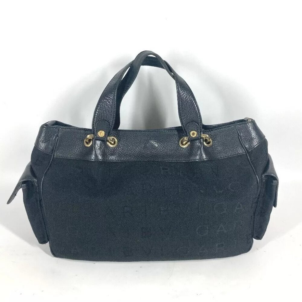 BVLGARI bulgari bulgari logomania Bag Shoulder Bag Tote Bag Canvas/Leather Blac